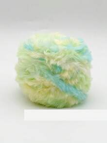 2/1pc 100g 钩针纱，彩虹混纺，奢华柔软人造毛皮纱球，羊毛纱，粗羊毛仿貂毛花式纱，粗羊毛手工编织纱，柔软纱 DIY 钩针编织纱线，用于衣服、圣诞帽