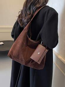 2025 New Arrival Wholesale Women's Large Capacity Tote Bag, Fashionable Minimalist Shoulder Bag For Daily Commute