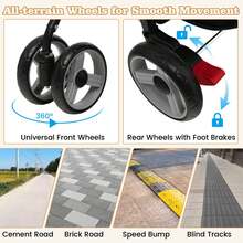 Foldable Lightweight Baby Stroller Travel Pushchair 0-36 Months Age Group 13 Lbs Coffee - 灰色 - 查看 4