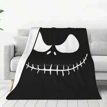 Skellington White  Style Funny Fashion Soft Throw Blanket Halloween Jack  Skellington Danny Elfman Film Media - Chăn chất lượng - Xem 1