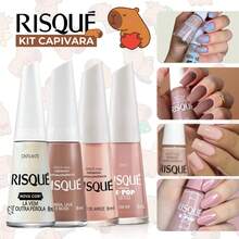 Risqué 11-Piece Nail Polish Kit - Chocolate Brown, Nude, Capivara Nail Polish - 4 Màu - Xem 1