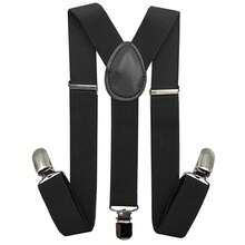 Tirantes Ajustables Con Moño Niño Varios Colores Infantiles,Clip para tirantes para niños y niñas,Conjunto de pajarita y tirantes - Negro - Ver 7