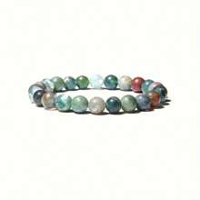 1Pc Elegant Amethyst Gemstone Elastic Bracelet For Men Women- Handcrafted Unisex Wristband Accessory Ideal For Gift & Daily Wear