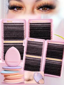 MEM Bộ nối mi D-Curl 800/600 sợi, dung lượng lớn, thích hợp cho người mới bắt đầu, bao gồm 5 miếng mút trang điểm, mi giả bền lâu, nhiều kiểu dáng khác nhau, tự làm mi giả, tạo đôi mắt quyến rũ tại nhà, bộ mi dung lượng lớn, phù hợp cho cosplay, đám cưới, dạ hội, trang điểm sân khấu (10D-20D-30D-40D/50D-60D-80D-100D) - D - Xem 4