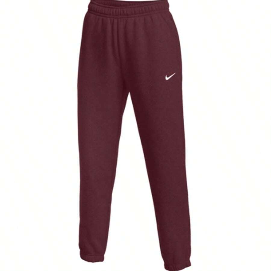 Nike Womens Fleece Jogger Sweatpants  Plain    Casual    Sweatpants  Sports & Work Out - Dark Maroon - View 1