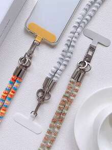 Autumn/Winter Plush Phone Lanyard Strap, Rotatable Metal Clasp, Durable For Women, Long Style