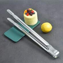 Thicker & Longer Stainless Steel Food Tongs, Buffet/BBQ/Korean Bbq Tongs, Family Dinner Supplies, Party Supplies