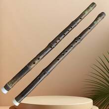 1支古典素面紫色竹制六孔竖笛，高品质F/G调天然竹制管乐器，专业乐器，手工光滑表面，音乐爱好者礼物，适合初学者和专业人士，传统竹制木管乐器，音质纯正。 - 彩色 - 查看 7