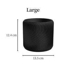ORIZZONTE Modern Decorative Vase With Spiral Wave Texture – Creative Design For Plants, Cactus, Bonsai – Home/Office Gift Idea – Available In 2 Sizes – 100% Made In Italy, Shipping From Italy - 橘色 - 查看 7