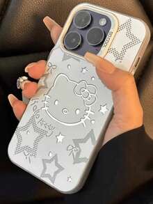 Sanrio Sanrio Creative Cartoon Hello Kitty Pattern Fashion Shockproof Durable TPU Protective Phone Case, Suitable For IPhone 16, 16 Pro, 16 Pro Max, 13, 14, 14 Pro, 15, 15 Pro, 15 Pro Max, XS Max, XS, XR, Elegant Phone Protective Cover, Lightweight And Comfortable Touch