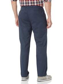 Men's Straight-Fit Wrinkle-Resistant Flat-Front Chino Pant - Style - Navy - 查看 2