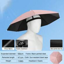1pc Foldable Sun Hat Umbrella, Windproof Fishing Sunshade Cap, Portable Outdoor Rain Umbrella For Camping, Beach,Spring Summer Picks,Brides Maid Gifts,Room,Bedroom Deccor,Bedroom Deccor,Beach,Travel,For Men,For Women,Vacation - Multicolor - View 4
