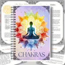 Chakras For Beginners: Printable Grimoire Pages & Book Of Shadows Inserts - Spiritual Healing & Energy Balancing Guide With 7 Chakra Mantras, Mudras, Yoga Poses & Affirmations | Aesthetic Metaphysical Templates For Meditation, Journaling & Yoga Practice, Colorful Book Cover, Decorative Graphics, Spiralbound Book, Highquality Prints, Artistic Journal, Durable Binding, Meditation Guidebook, Meditation Practitioners