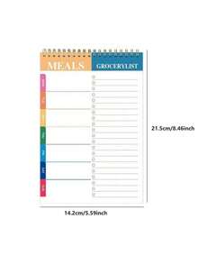 Meal Planner Pad |   5.6x8.5 Inch 90 Pages Weekly Meal Planner Notepad For Organized Weekly & Daily Planning - Nhiều màu - Xem 2