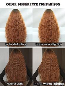 7JHH WIGS Auburn Brown Wig Loose Extra Long Wavy Wigs For Women, Reddish-Brown Synthetic Wave Curly Wig With Bangs Dark Roots Hairline, Silky Soft Heat Resistant Fiber Hair For Daily Wear, Music Festivals Celebrations Party Use 30 Inch - 摩卡棕 - 查看 7