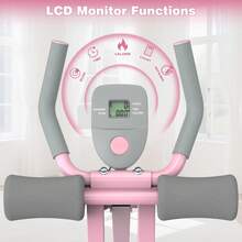 Ab Workout Equipment, Ab Machine For Home Gym, Height Adjustable Ab Trainer, Foldable Fitness Equipment, Abdominal Trainers Ab Workout Machine - Pink - View 7