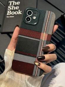 1 pieza Funda de teléfono de cobertura completa con textura de fibra de carbono elegante, adecuada para iPhone 17/17 Air/17 Pro/17 Pro Max/16 Pro Max/16/16 Pro/16 Plus/15/15 Pro Max/15 Pro/11/12/13/14 Pro Max/11 Pro/11 Pro Max/12 Pro/12 Pro Max/13 Pro/13 Pro Max/14 Pro/14 Pro Max