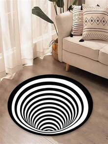 1 Stück Rot & Weiß Schachbrett 3D Illusion Runder Teppich, erzeugt realistischen Wirbel-Vortex-Effekt, weich & bequemer Polyester Bodenbelag mit Rot & Weiß Spiraldesign - ideal für Wohnzimmer, Schlafzimmer, Badezimmer und Eingangsbereich Dekoration, Wohnzimmerteppich, dekorativer Teppich, Schlafzimmerdekoration, kleiner Teppich, Teppich, Heimdekoration, Wohnzimmerteppich, kleiner Wohnzimmerteppich, Schlafzimmerteppich, Wohnzimmer Heimdekoration, Outdoor-Teppich, waschbarer Teppich