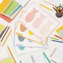 Transparent Memo Pad, Mini Fish Sticky Notes, Transparent Waterproof Rewritable Stationery Stickers, Great Back To School Gift - Multicolor - View 1