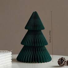 1pc, Honeycomb Paper Christmas Tree Ornaments, Desktop, Fireplace Christmas Decorations, Home Christmas Atmosphere Decorations, Christmas Decorations, Paper Art Christmas Trees, Christmas Party Decorations, New Year Parties, Christmas Holiday Atmosphere Decorations, Christmas Gifts, Birthday Gifts, Home Christmas Atmosphere Decorations - Multicolor - View 6