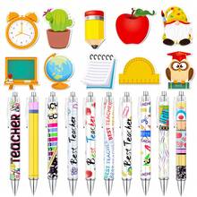 1Pc/5/10/20/30Pcs Teacher Ballpoint Pens Funny Cute Funny Cool Best Pens Teacher Set Packaging Gift Bulk Black Ink Pens Women Teachers Office Work Supplies Gifts For School Teachers Colleagues