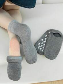 1 对足膜，含精油，美白保湿，适用于干燥、皲裂的双足；凝胶足跟和腿部保暖器，用于足部保湿 - 灰色 - 查看 6