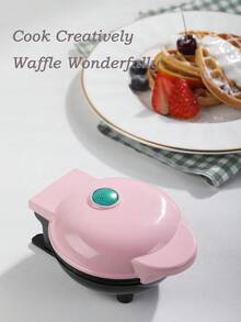 SCISHARE 1个350瓦4英寸迷你华夫饼机，带墙插，可制作单人份华夫饼、薯饼、生酮华夫饼，易清洁不粘涂层