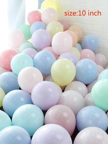 10 pouces Ballons en latex macaron arc-en-ciel assortis, ballons épaissis multicolores pour mariage, décoration de fête d'anniversaire