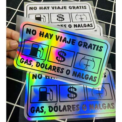 1 件趣味汽油钞票屁股贴纸，禁止自由出行摩托车贴纸，适用于摩托车车身、油箱、汽车保险杠、车窗、个性装饰、防水、防刮、创意西班牙风格贴纸