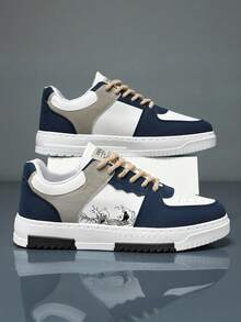 Men's Minimalist Low-Top Skateboard Shoes, Comfortable Non-Slip Casual Durable Thick Sole Outdoor Sports Shoes, Suitable For All Seasons Valentine's Day Ideas