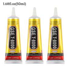 3 件装 T-8000 透明珠宝级水钻胶水，15ml/50ml/110ml 高性能防水粘合剂，透明工业胶水，适用于环氧树脂 DIY 珠宝工艺品、水晶、美甲、宝石、木材、玻璃