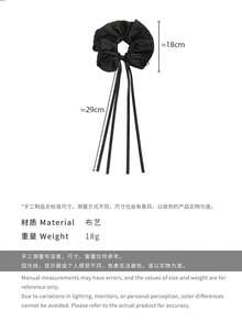 1个女士芭蕾舞风格白色缎面蝴蝶结发圈，带长飘带，高端发圈，适用于马尾辫，发绳，头饰，弹性发带，美发家居饰品，发圈，旅行，生日礼物 - 彩色 - 查看 4