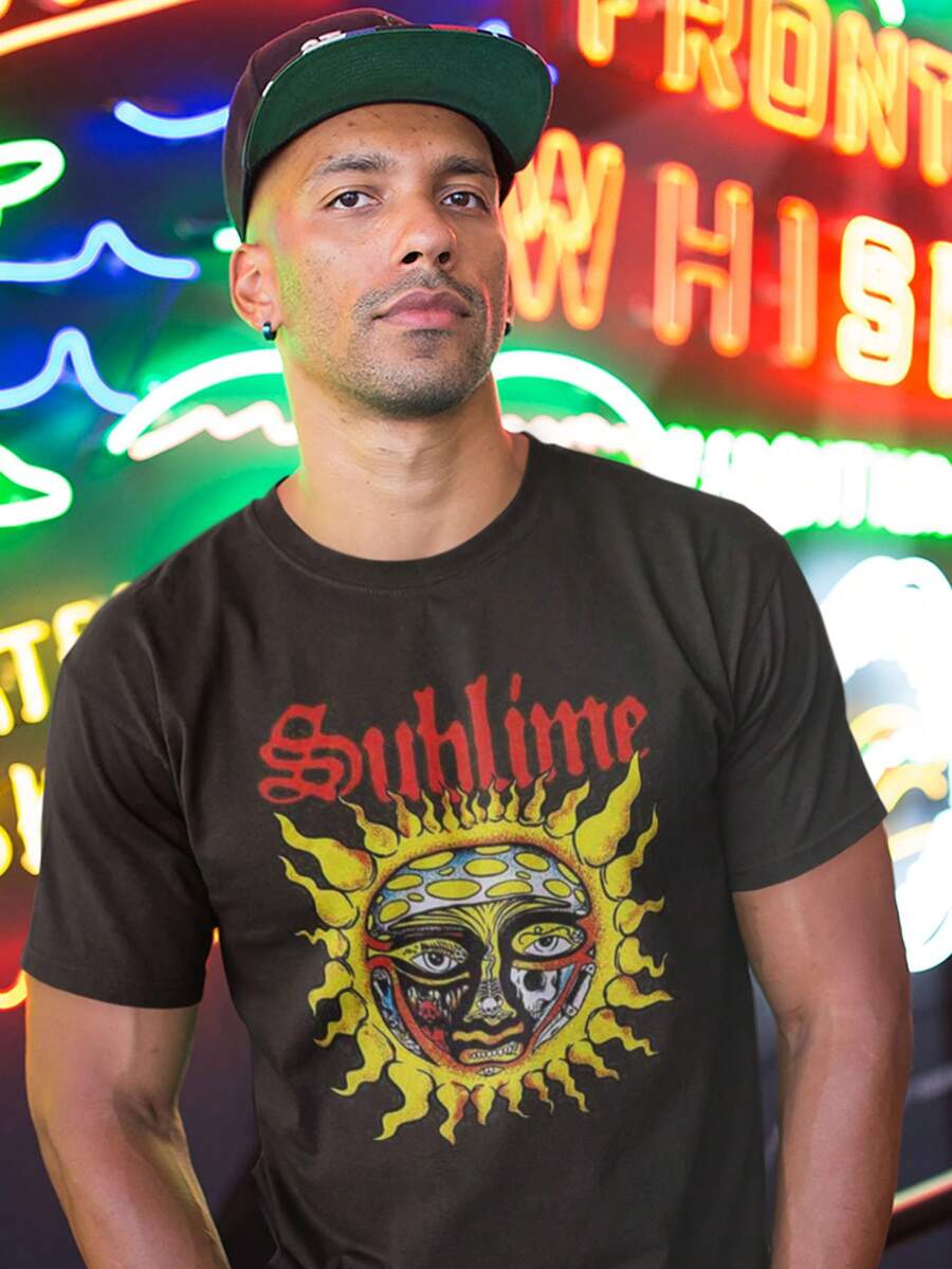 Sublime | Official Band T-Shirt | Yellow Sun - 48-Hour Fast Shipping!  - Green - View 1