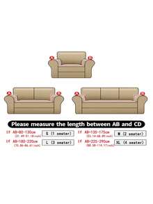 1pc 1/2/3/4 Seat Elastic Diamond Patterned Sofa Cover - Sofa Set, Thick Jacquard Velvet Fabric Sofa Protective Cover, Suitable For Living Room, Study, Office Sofas