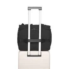 Fashionable Bow Decoration Large Capacity Tote Bag, Available In Multiple Colors, Lightweight Waterproof Fabric+Durable Handle, Multi-Layer Partition Storage (Suitable For Yoga Mats/Laptops/Daily Small Items), Shoulder And Back Carrying Dual-Use, Suitable For Commuting/Outdoor Fitness/Street Fashion/Travel And Other Scenarios, Practical Aesthetic Bag - 黑色 - 查看 6