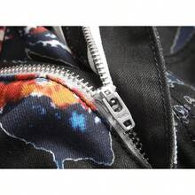 Men's Casual Printed Jeans Skinny Denim Pantshalloween - 紐約 872 - 查看 6