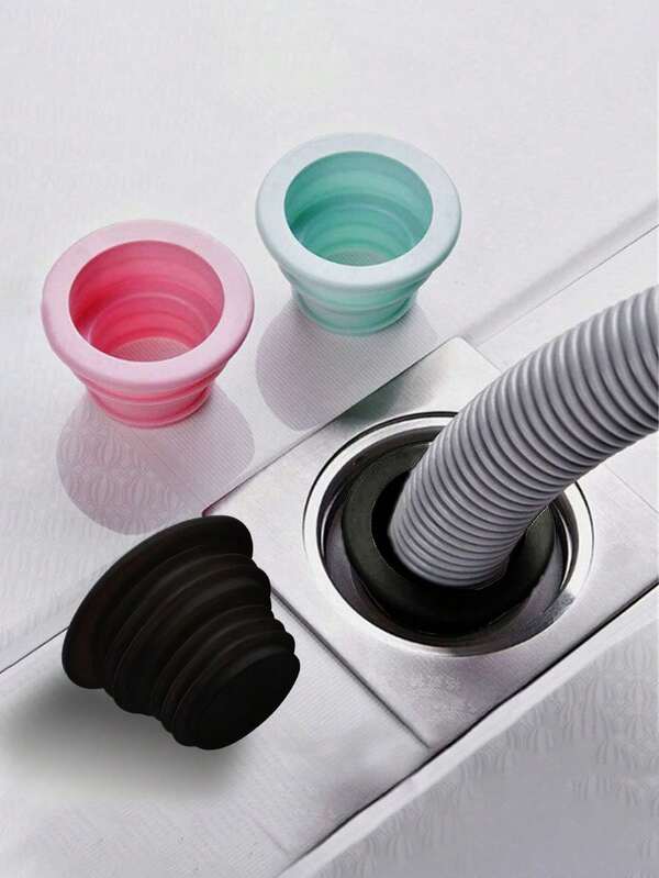 1 قطعة حلقة منع الروائح للصرف الصحي بألوان عشوائية، ديكور حمام المنزل، ديكور الخريف، عودة إلى المدرسة