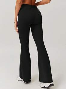 Yefecy 女士阔腿梭织慢跑裤 - 高腰瑜伽裤，如黄油般柔软的休闲裤，适合健身、跑步、旅行，2025 云感运动紧身裤 - 黑色 - 查看 6