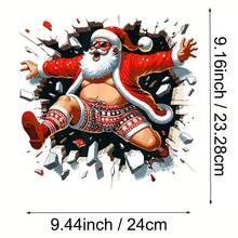 1 件/2 件/3 件圣诞老人印花热转印贴纸 - 圣诞主题熨烫补丁，适用于 DIY T 恤、牛仔裤、口罩和背包 - 彩色 - 查看 6