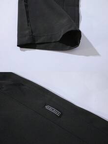 Men's Lightweight Casual Sports Pants, Elastic Waist, Solid Color, 4-Way Stretch, Unlined, Straight Leg, Suitable For Sports, Outdoor, Running