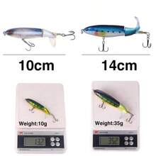 1 Pc 13g Topwater Fishing Lure Whopper Popper Artificial Bait Hard Plopper Soft Rotating Tail Fishing Tackle Fishing Bait