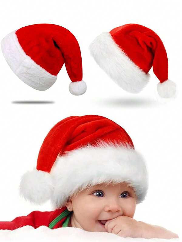 Süße Weihnachtsmannmütze mit Bommel - Weihnachtsgeschenk und Partydekoration, Halloween, Baby Party Zubehör, Baby Weihnachtsmütze, Weihnachtsdekoration, Partyzubehör, Partybevorzugungen
