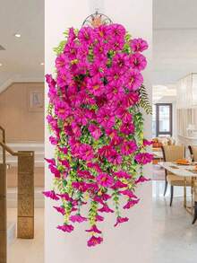Colorful Artificial Plant Flowers, Silk Daisy Eucalyptus, Morning Glory Hanging Basket Uv Resistant, For Outdoor Decoration, Courtyard Decoration, Garden Decoration, Corridor Decoration, Terrace, Wedding Decoration, Hand Bouquet, Summer Decoration, Home Decoration, Living Room And Bedroom Decoration, Desktop Decoration, Wall Decoration, Vase Flower Arrangement