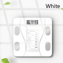 Bluetooth App Smart Body Fat Scale. Battery Powered (2 AAA Batteries), With Temperature Display And HD LCD Screen, Supports Bluetooth App Connection, Measures Multiple Body Data. Single Button Switch, Tempered Glass Material, Max Weight 396lbs. Suitable For Home And Gym Use. Essential For Fitness And Weight Loss. - Multicolor - View 11