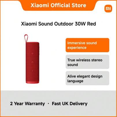 Xiaomi Sound Outdoor 30W Portable Speaker – 12-Hour Playback, Bluetooth 5.4, IP67 Waterproof, TWS & Multi-Speaker Pairing, 2600mAh Battery | Ideal For Camping, Poolside Parties, And On-The-Go Music Lovers