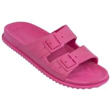Chinelo Slide Birken Micro Duas Tirar Rasteira Nuvem Fivela - Pink - Visão 3