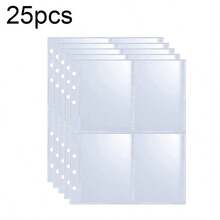 A5 Kpop fotokortspärm med 25 sidor, 4-fickors kortsamlingsalbum med kortfack, PU-läderomslag, organiseringskort - Multifärgad - Visa 19