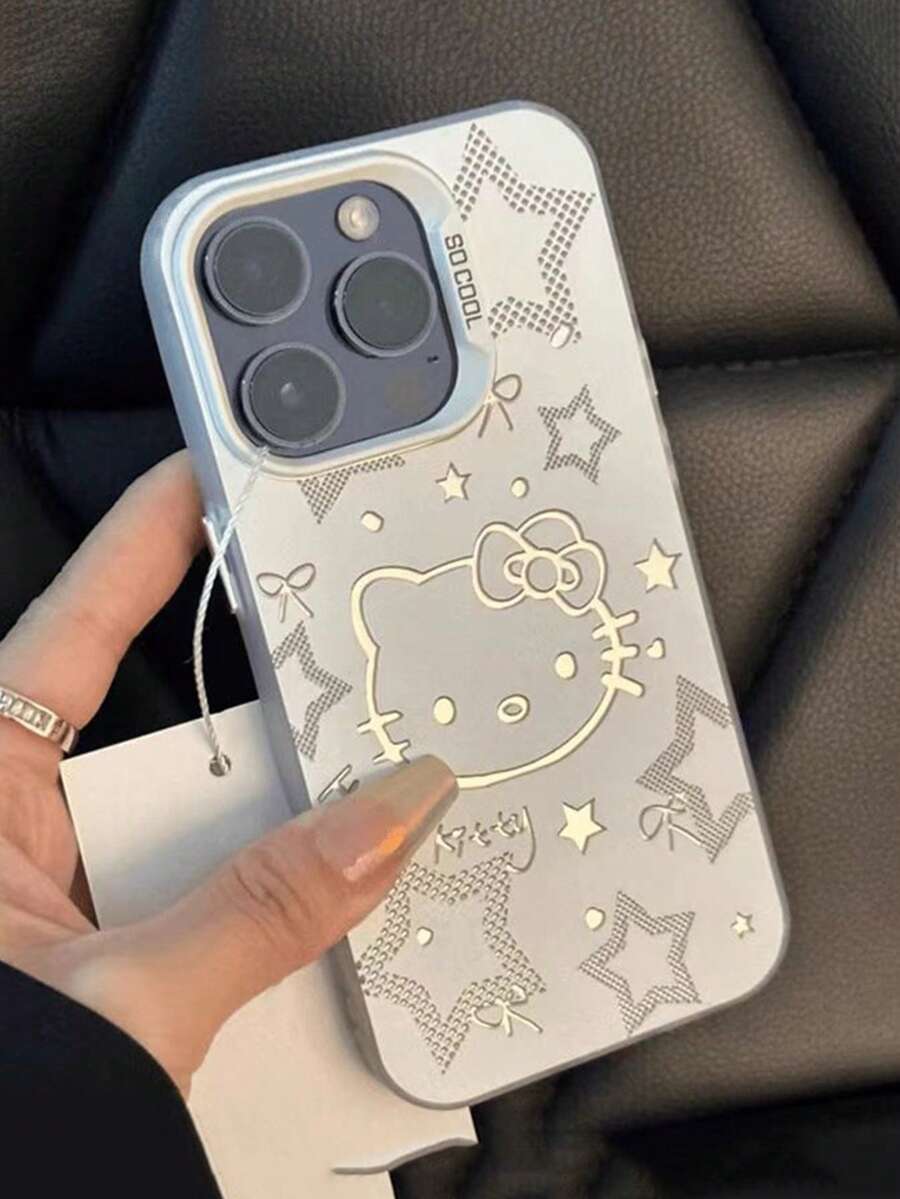 Sanrio Sanrio Creative Cartoon Hello Kitty Pattern Fashion Shockproof Durable TPU Protective Phone Case, Suitable For IPhone 16, 16 Pro, 16 Pro Max, 13, 14, 14 Pro, 15, 15 Pro, 15 Pro Max, XS Max, XS, XR, Elegant Phone Protective Cover, Lightweight And Comfortable Touch