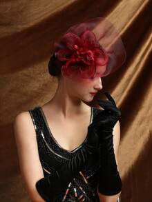 1 Pc Fascinator Hats Pillbox Hat Kentucky Derby Hats With Veil For Women Tea Party Bridal Wedding Halloween Church, Autumn, Top Hat, Rave, Halloween Accessories, Bride To Be, Tiny Hats, Mini Fascinator, Mini Top Hat , Mini Cap, Gifts