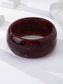 Bộ 1/5 vòng tay nhựa cỡ lớn cho nữ, thiết kế cơ bản tối giản, đeo hàng ngày, vòng tay acrylic nhiều màu tối giản - Nhiều màu - Xem 16